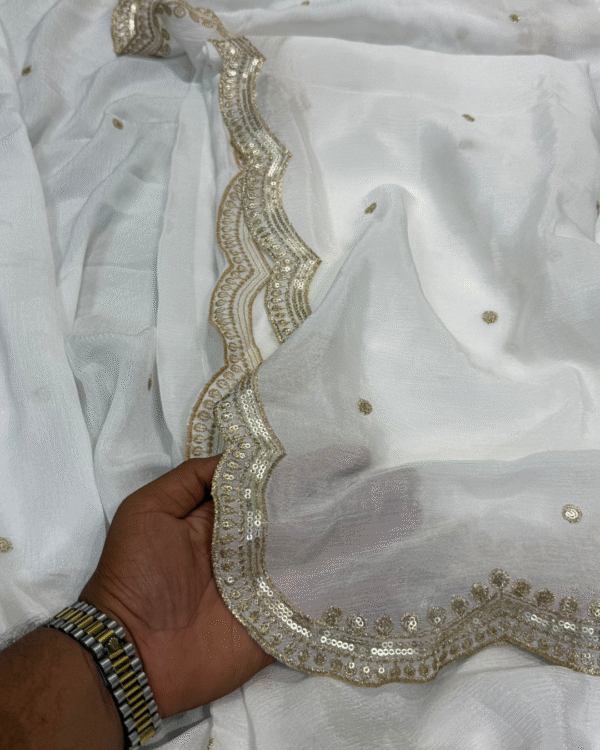 Dyeable Pure Chinon Dupatta - Image 3