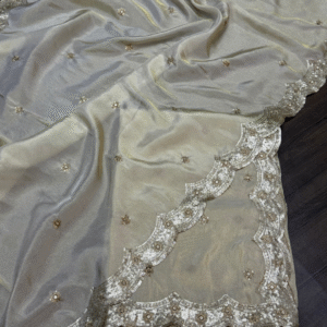 Dyeable Shimmer Tissue Dupatta
