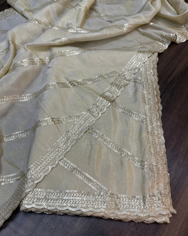 Dyeable Shimmer Tissue Dupatta