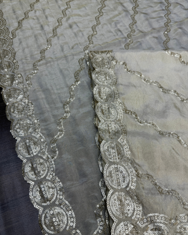 Dyeable Shimmer Tissue Dupatta - Image 2