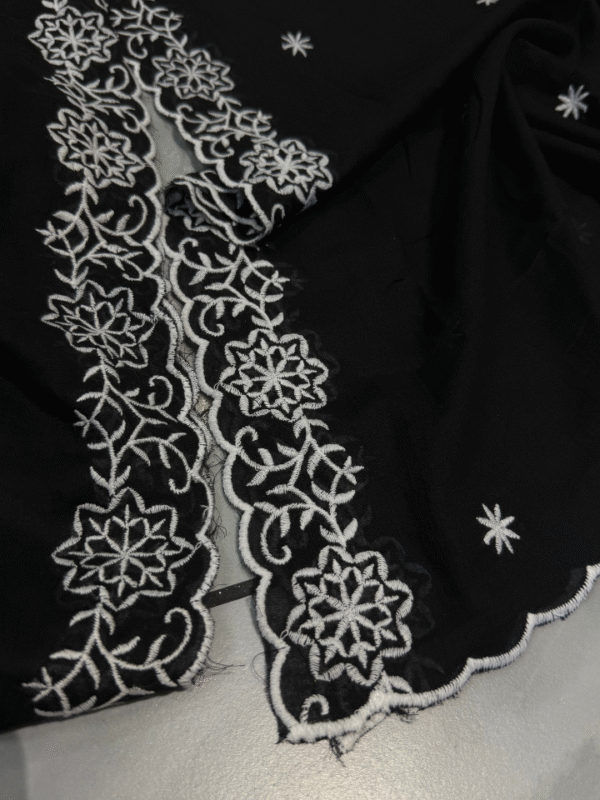 Cotton Mul Black Dupatta - Image 2