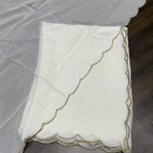 Dyeable Pure Chinon Plain Scalping Dupatta