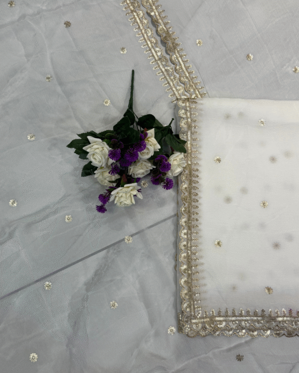 Dyeable Pure Chinon Dupatta - Image 3