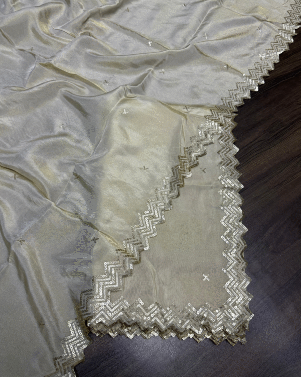 Dyeable Shimmer Tissue Dupatta