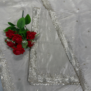 Dyeable Shimmer Tissue Dupatta