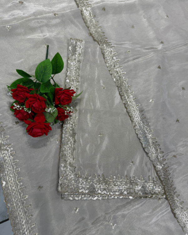 Dyeable Shimmer Tissue Dupatta