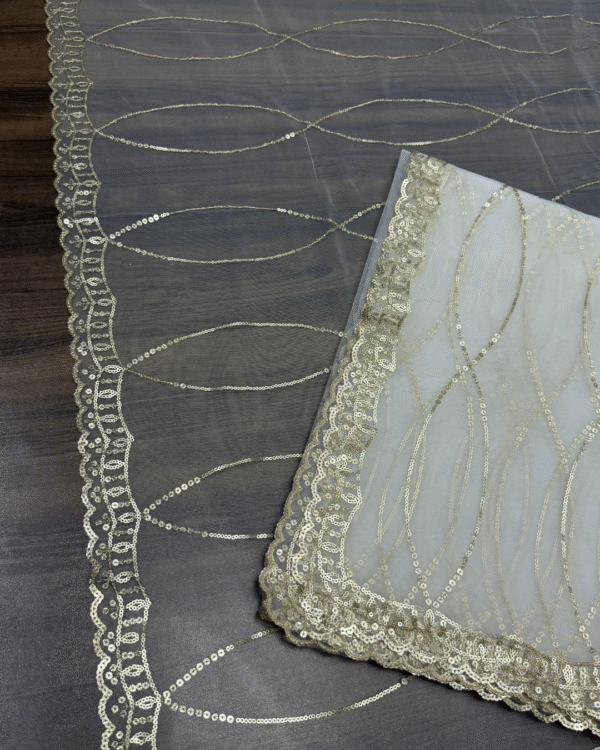 Dyeable Net Cutwork Dupatta - Image 3