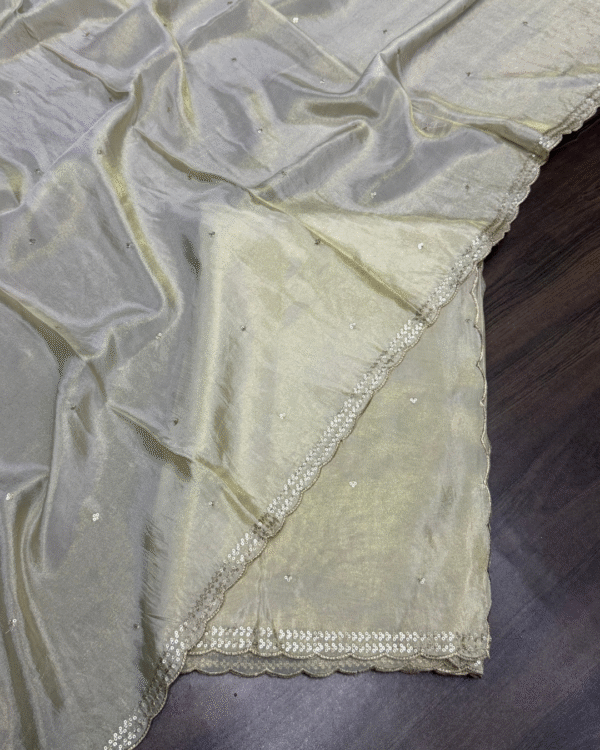 Dyeable Shimmer Tissue Dupatta