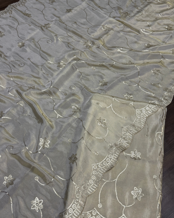 Dyeable Simmer Tissue Dupatta - Image 3