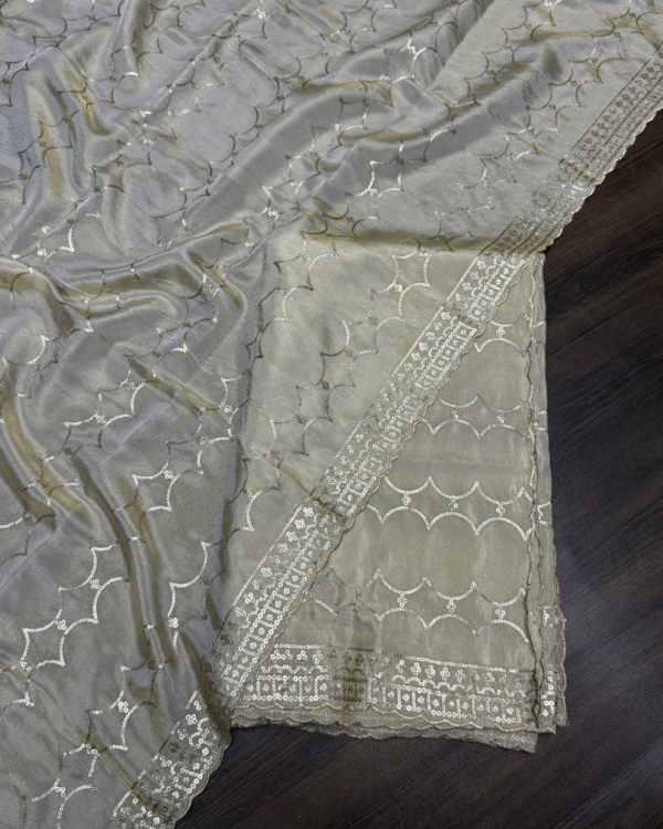 Dyeable Simmer Tissue Dupatta - Image 2