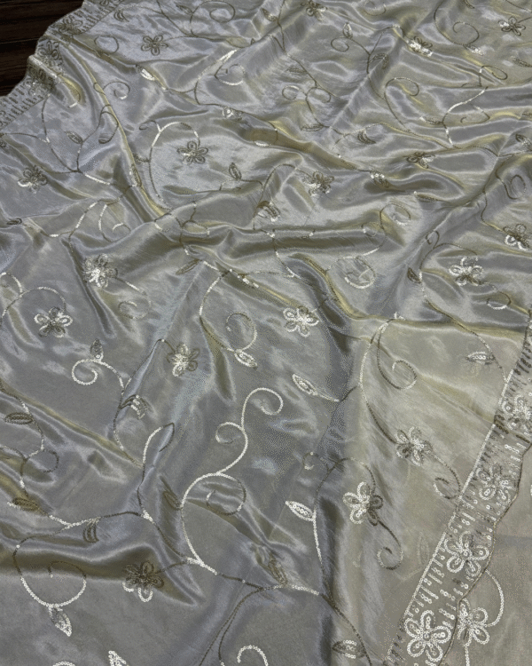 Dyeable Simmer Tissue Dupatta - Image 3
