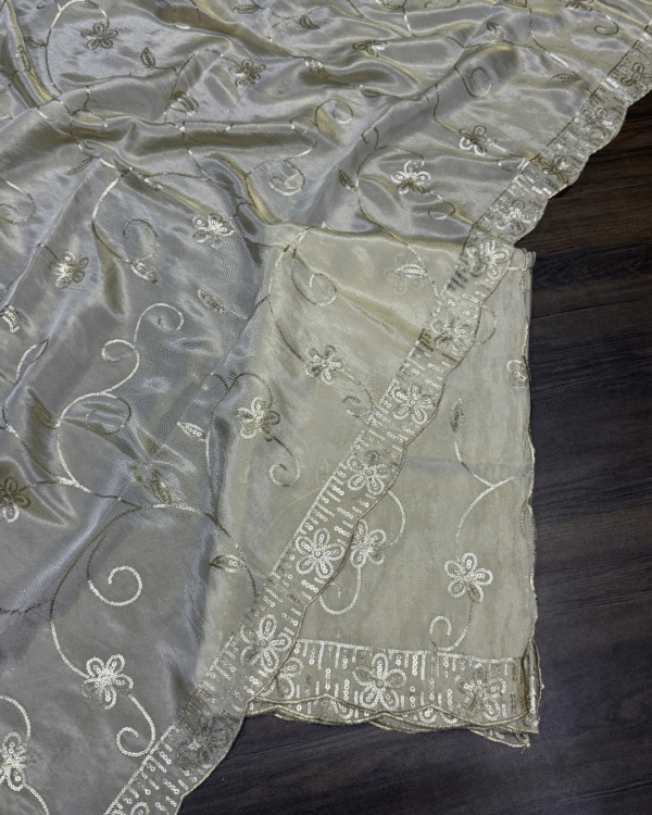 Dyeable Simmer Tissue Dupatta - Image 2